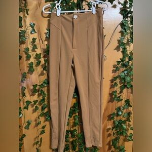 Khaki straight leg pants